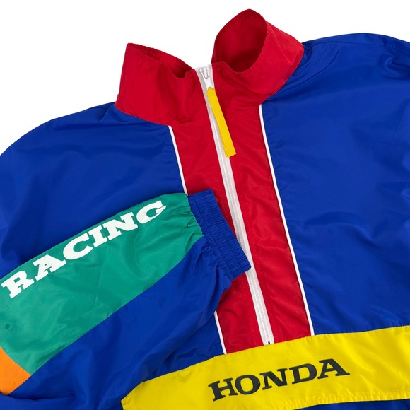 Forever 21 Honda Racing Jacket Color Block Windbreaker Womens Plus 3X - Picture 1 of 8